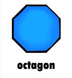 plane shapes - octagon - color
