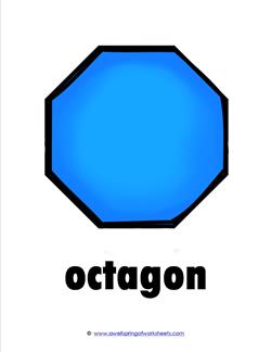 plane shapes - octagon - color