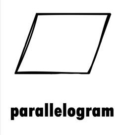 plane shape - parallelogram b&w