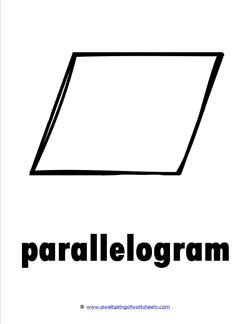 plane shape - parallelogram b&w