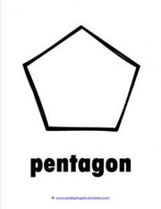 plane shape - pentagon - b&w