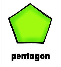 plane shape - pentagon - color