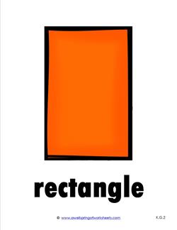 Plane Shape - Shape Cards - Rectangle in Color