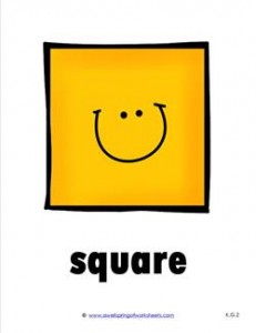 plane shape - square - smile