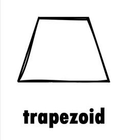 plane shape - trapezoid - b&w