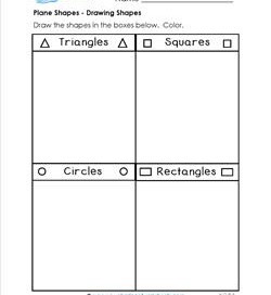 Plane Shapes - Drawing Shapes - Kindergarten Geometry