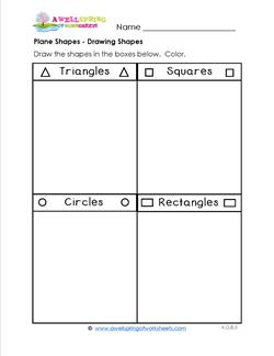 Plane Shapes - Drawing Shapes - Kindergarten Geometry