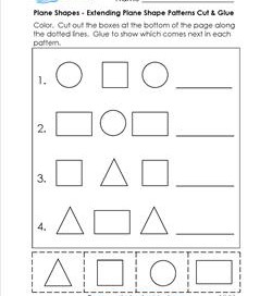 Plane Shapes Worksheets - Kindergarten Shapes