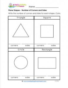 Plane Shapes - Number of Corners & Sides