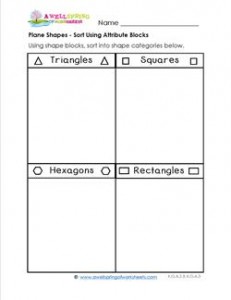 Plane Shapes - Sort Using Attribute Blocks