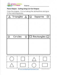 Plane Shapes - Sort Using Cut Out Shapes