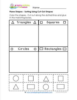 Plane Shapes - Sort Using Cut Out Shapes