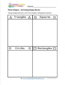 Plane Shapes - Sort Using Shape Blocks