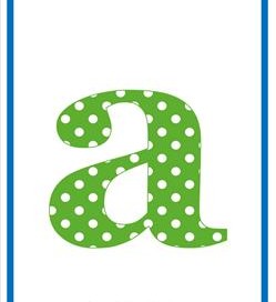 polka dot letters - lowercase a