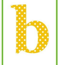 polka dot letters - lowercase b