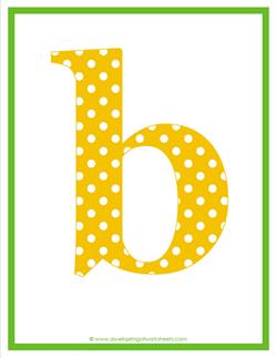 polka dot letters - lowercase b