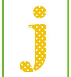 polka dot letters - lowercase j