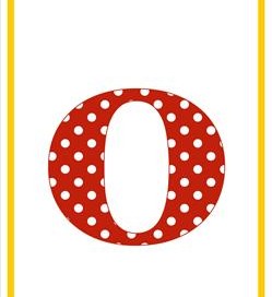 polka dot letters - lowercase o