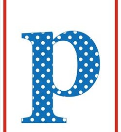 polka dot letters - lowercase p