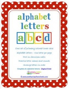 polka dot letters - lowercase - whole set