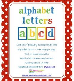 polka dot letters - lowercase - whole set