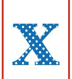 polka dot letters - lowercase x