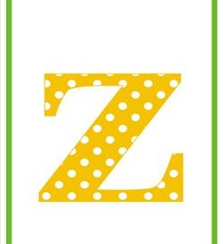 polka dot letters - lowercase z