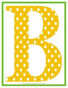 polka dot letters - uppercase b