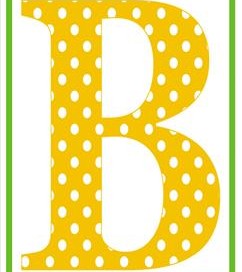 polka dot letters - uppercase b