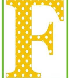 polka dot letters - uppercase f