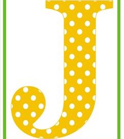 polka dot letters - uppercase j