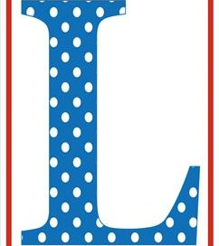 polka dot letters - uppercase l