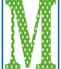 polka dot letters - uppercase m