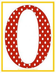 polka dot letters - uppercase o