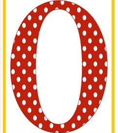 polka dot letters - uppercase o