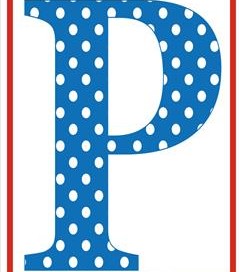 polka dot letters - uppercase p