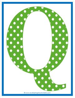 polka dot letters - uppercase q