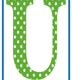 polka dot letters - uppercase u