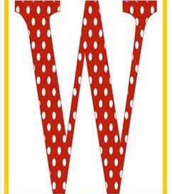 polka dot letters - uppercase w