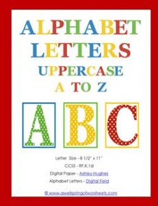 polka dot letters - uppercase - whole set