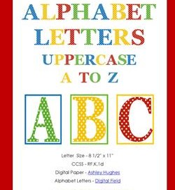 polka dot letters - uppercase - whole set