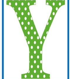 polka dot letters - uppercase y