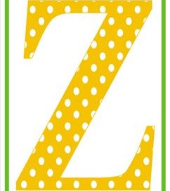 polka dot letters - uppercase z