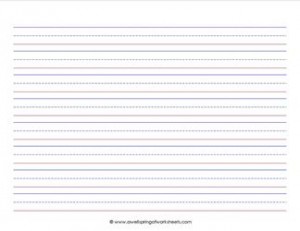 primary lined paper - landscape - 5/8"