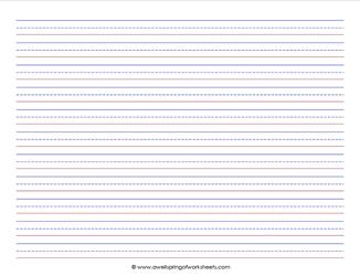 primary lined paper - landscape - 7/16 inch