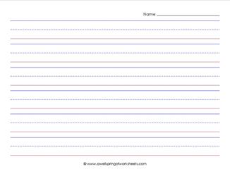 Kindergarten Writing Paper Landscape Style