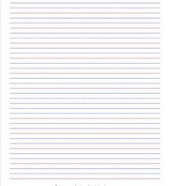 priamry lined paper - portrait 1/2" - name