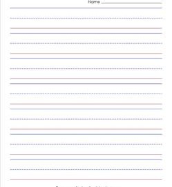 primary lined paper - portrait - 1 inch - name