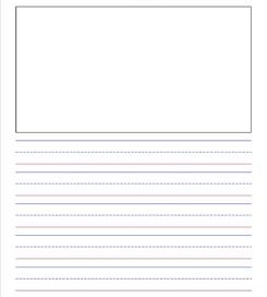 primary lined paper - portrait - 3/4" - name - picture