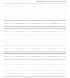 Kindergarten Writing Paper - Lined Paper with Boxes for Pictures